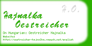 hajnalka oestreicher business card